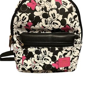 Disney Mickey Mouse Black and Pink Backpack